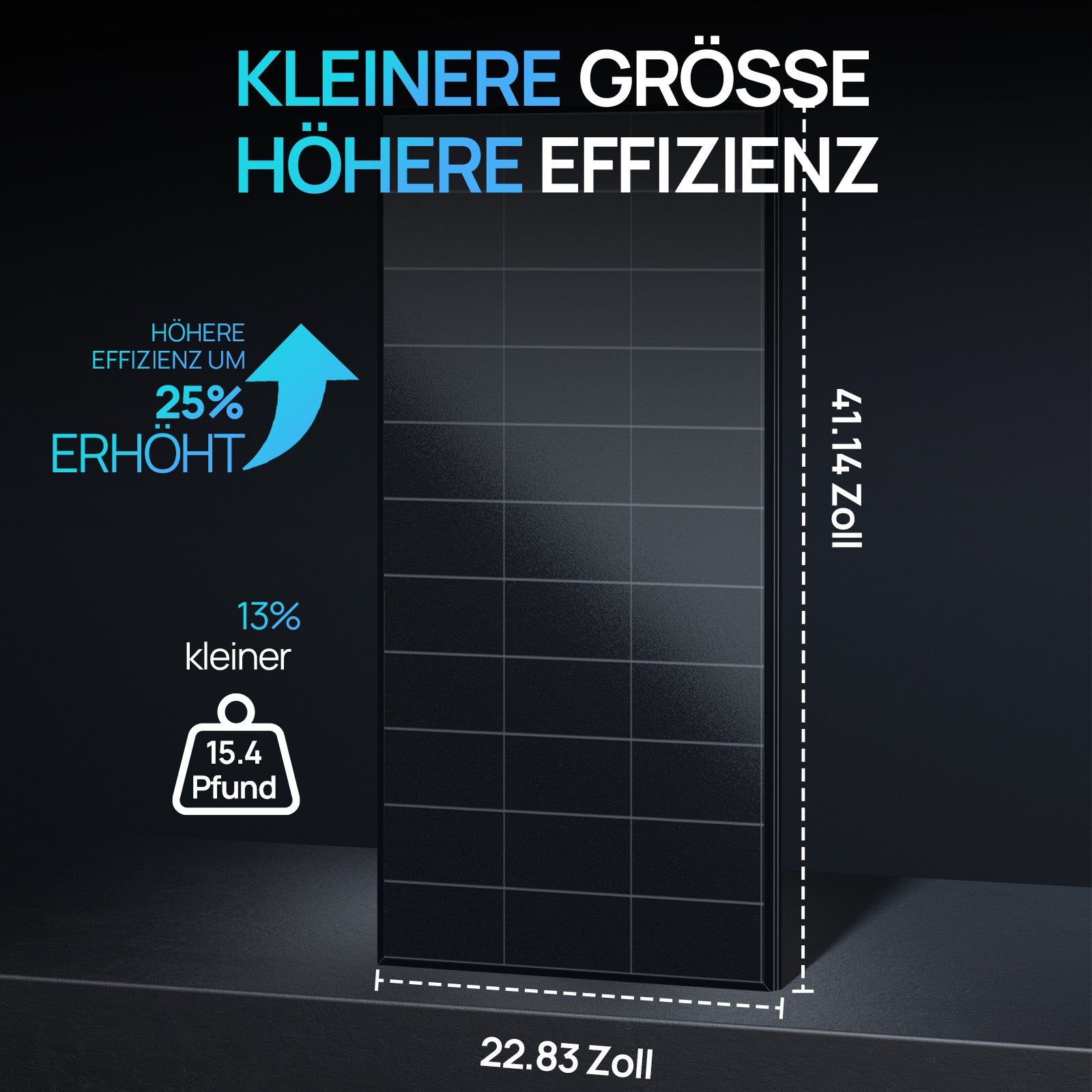 120W 12V Vollschwarzes BC Solarmodul. Grundlegende Informationen