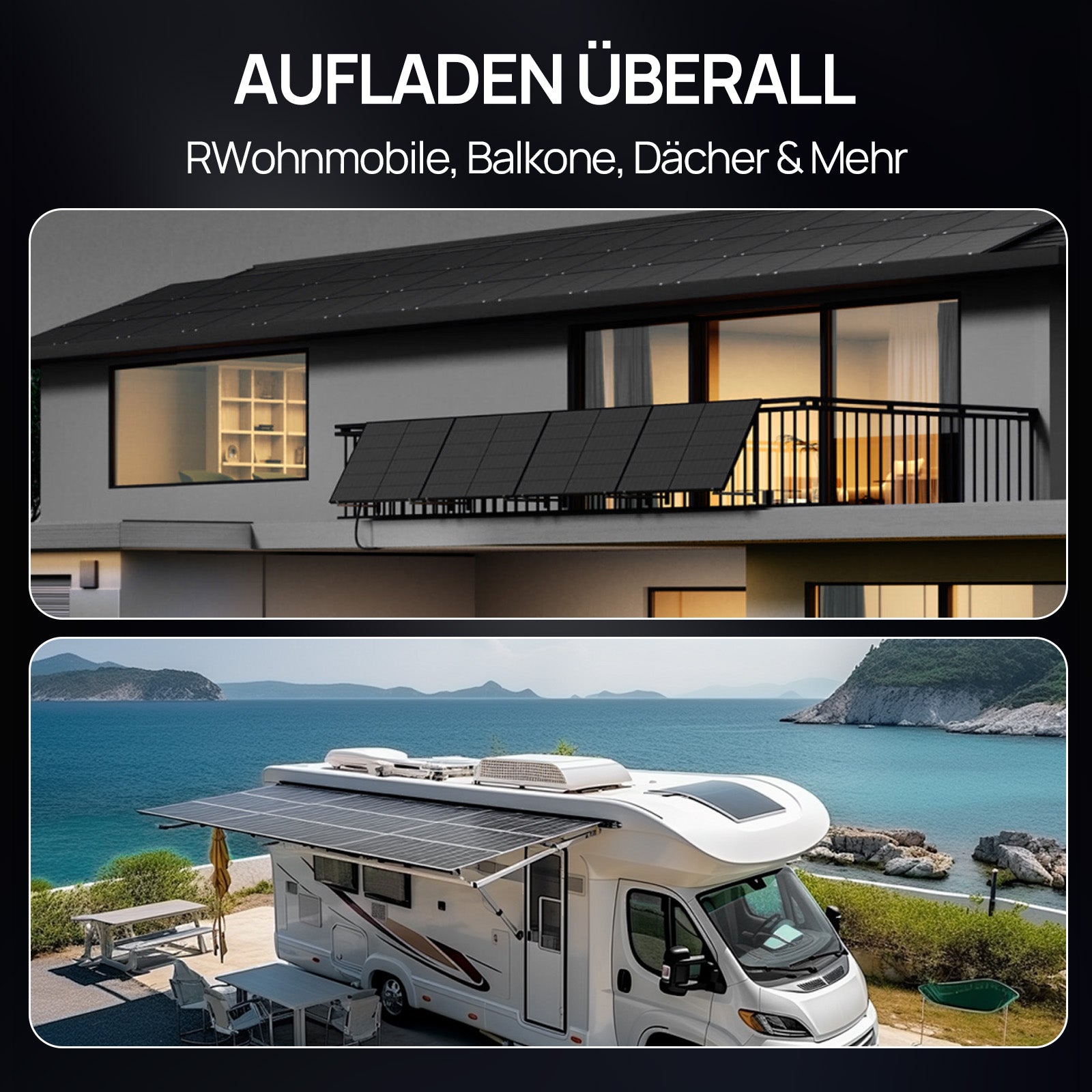 120W 12V Vollschwarzes BC Solarmodul. Geeignet für den Einsatz in verschiedenen Szenarien