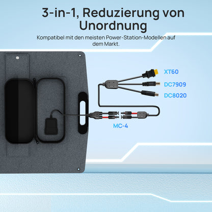 ECO-WORTHY 200Wp 24V Faltbares Solarpanel Pro für Camping, RV