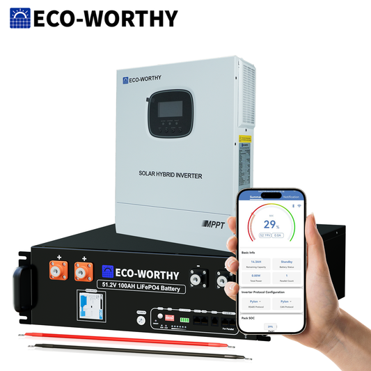 48V 100Ah LiFePO4 Batterie Version 3 mit 48V 3000W All-in-One-Wechselrichter