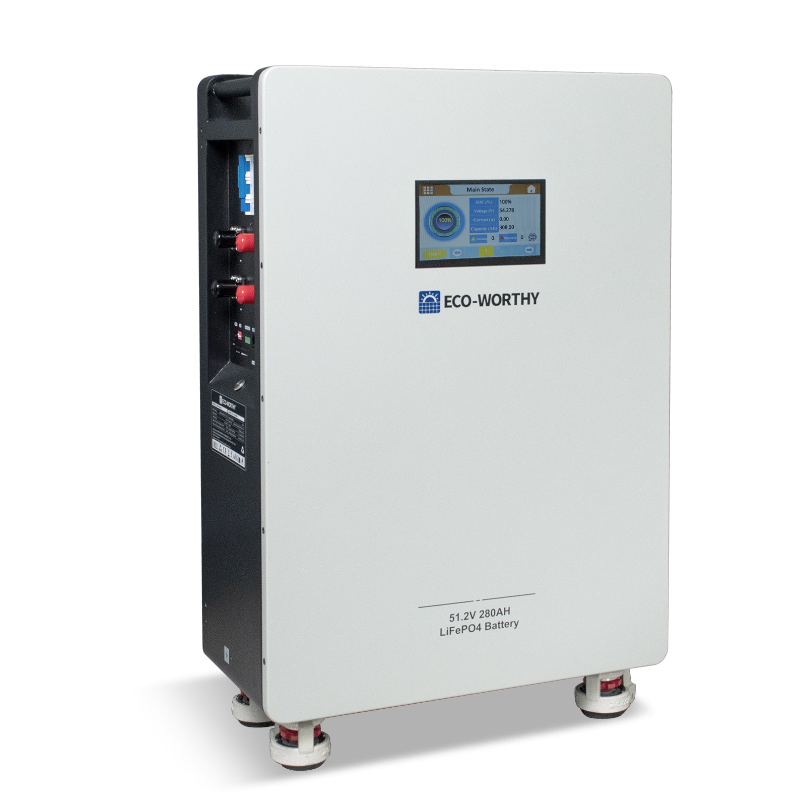 ECO-WORTHY 48V 280Ah LiFePO4 Batterie Solar-Backup-Batterie für Zuhause Wandmontage-1