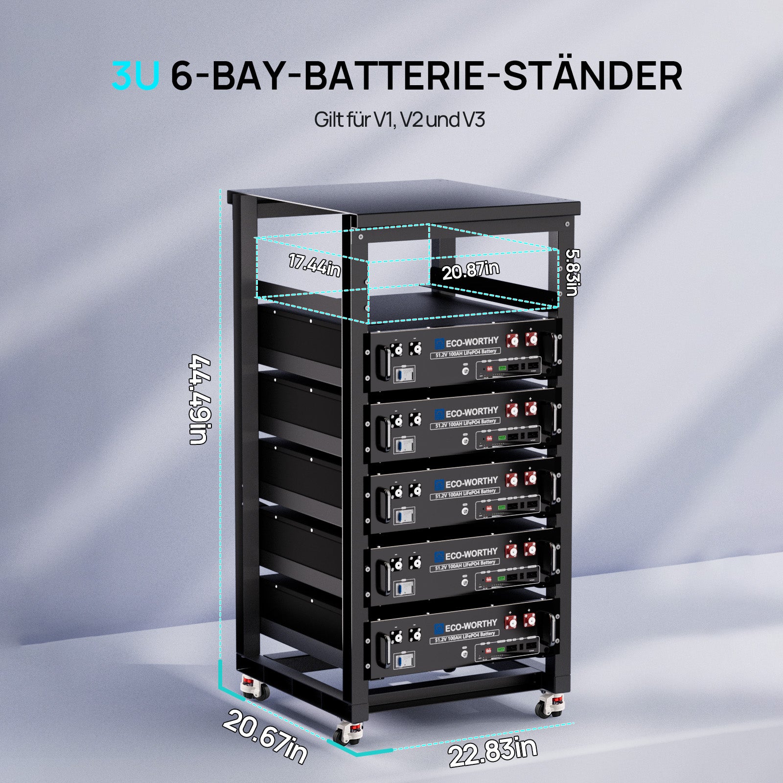 ECO-WORTHY 6-lagiges 19-Zoll-Server-Farm-Rack-3
