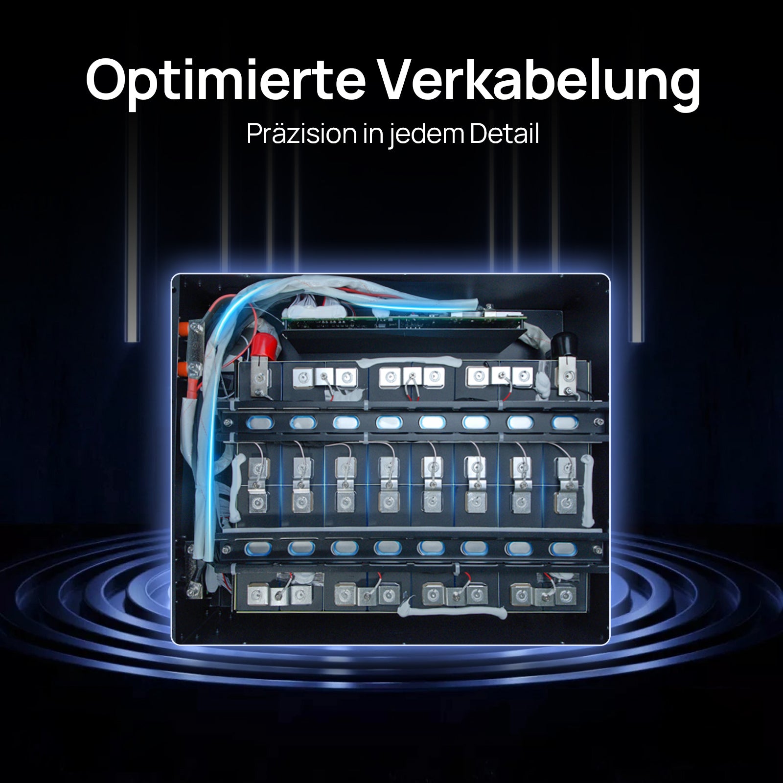 ECO-WORTHY Cubix 100 48V (51,2V) 100Ah Server-Rack-Batterie | IEC 61000 | Bluetooth und WLAN | 10 Jahre Garantie