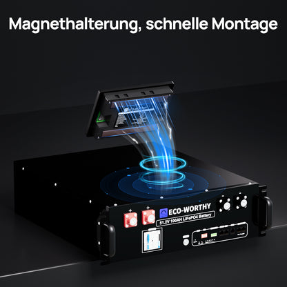 ECO-WORTHY ESM100 Batteriemonitor für die Cubix-100 und Wandmontage-Batterien