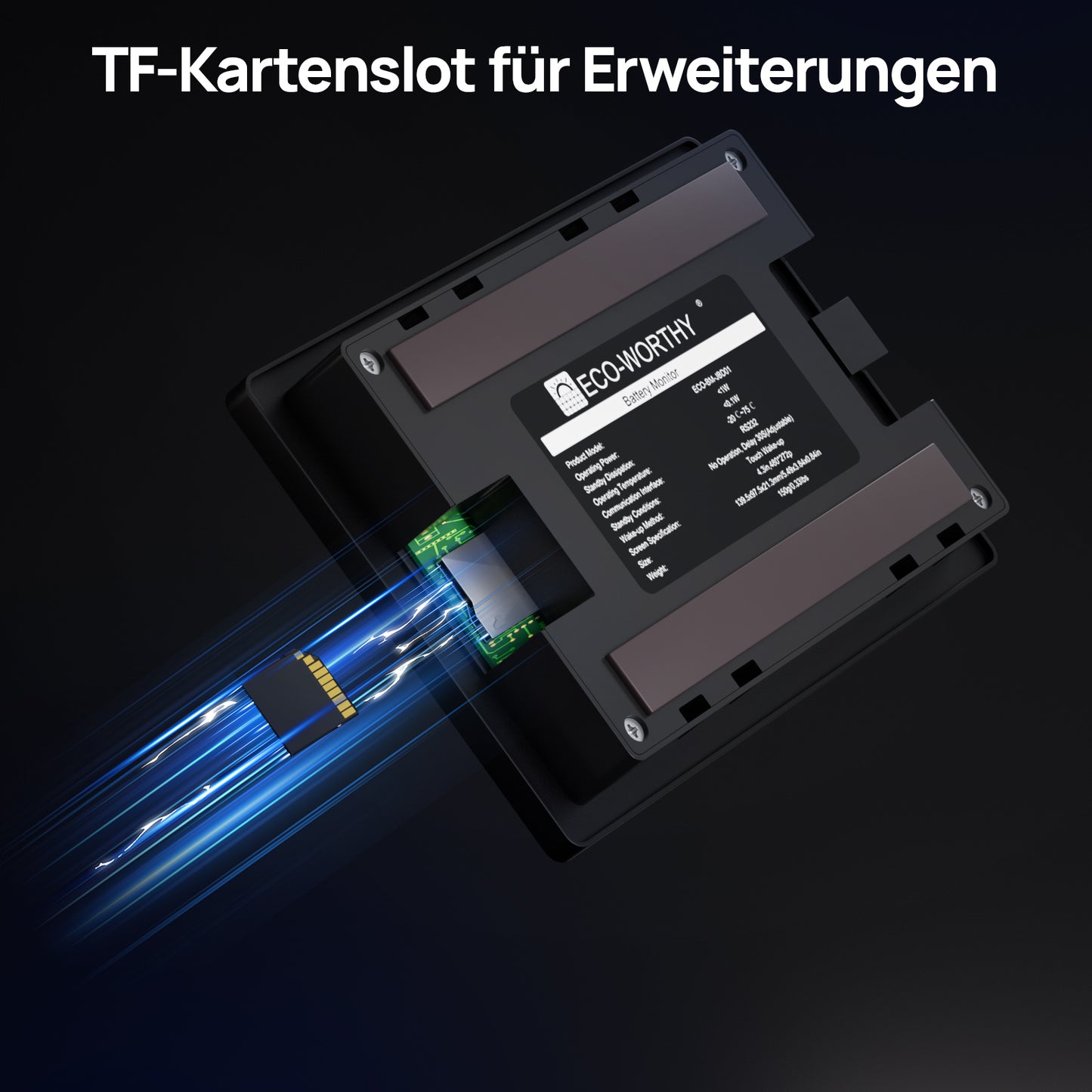 ECO-WORTHY ESM100 Batteriemonitor für die Cubix-100 und Wandmontage-Batterien
