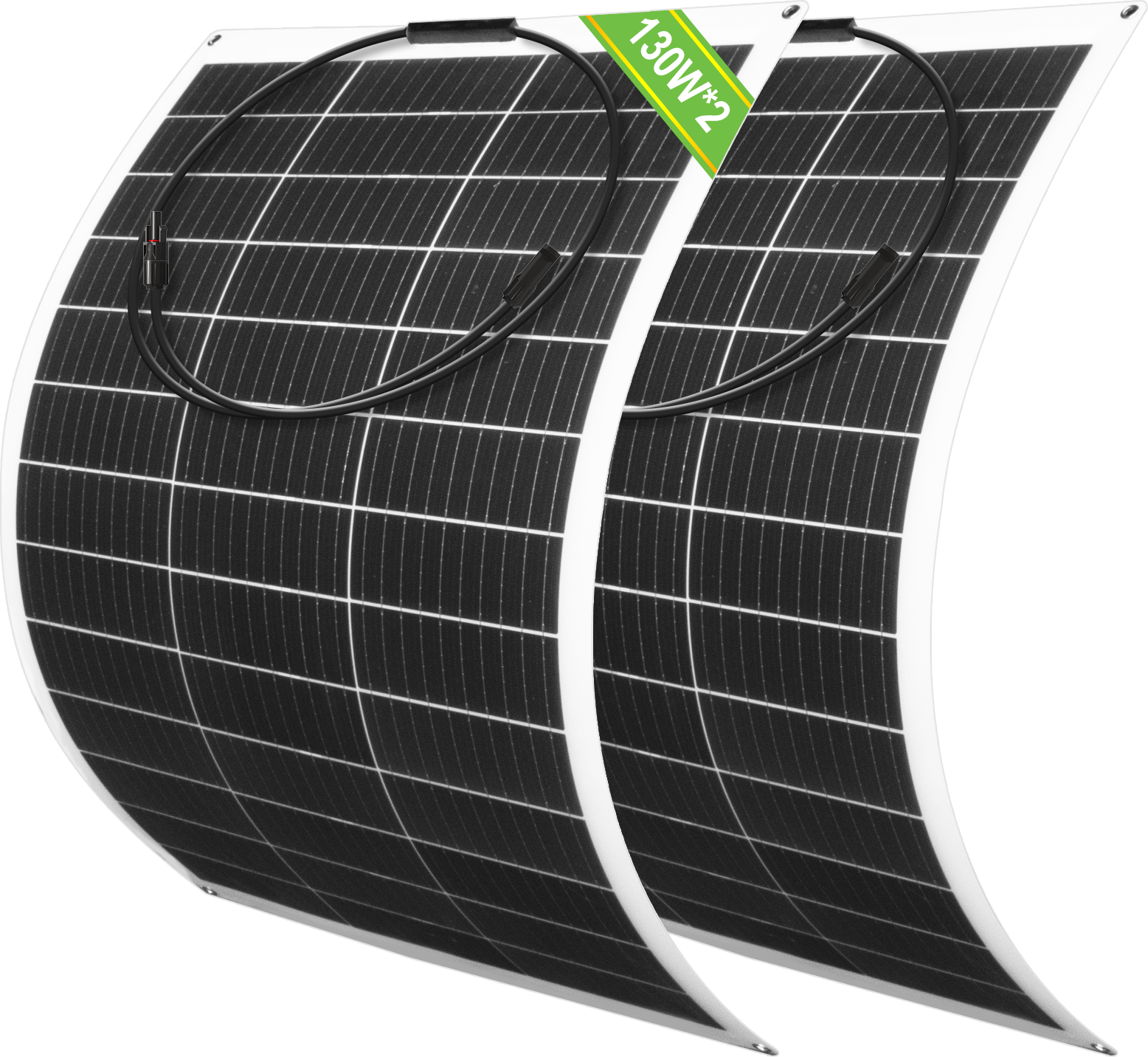 Eco-Worthy 130Wp 12V Flexibles Solarmodul Monokristallin