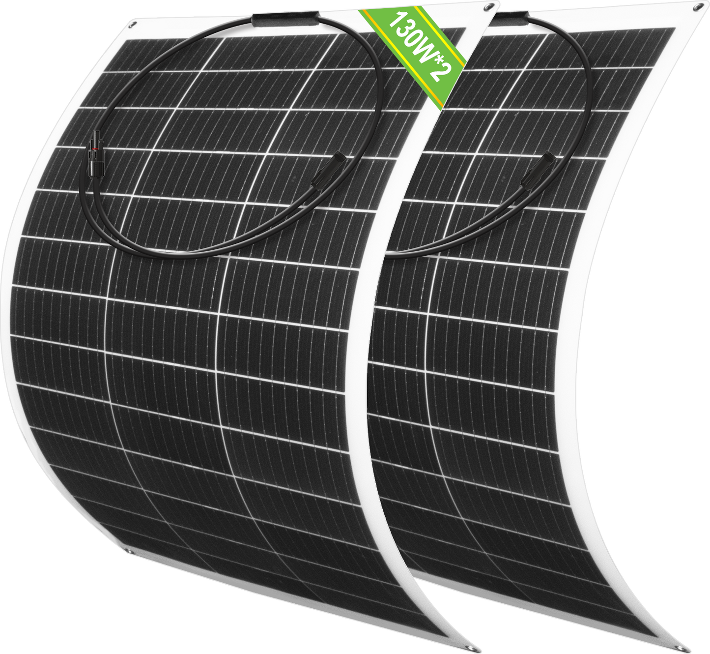 Eco-Worthy 130Wp 12V Flexibles Solarmodul Monokristallin