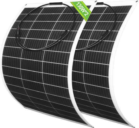 ECO-WORTHY 130Wp*2 12V Flexibles Solarmodul Monokristallin – Generalüberholt & Originalverpackt