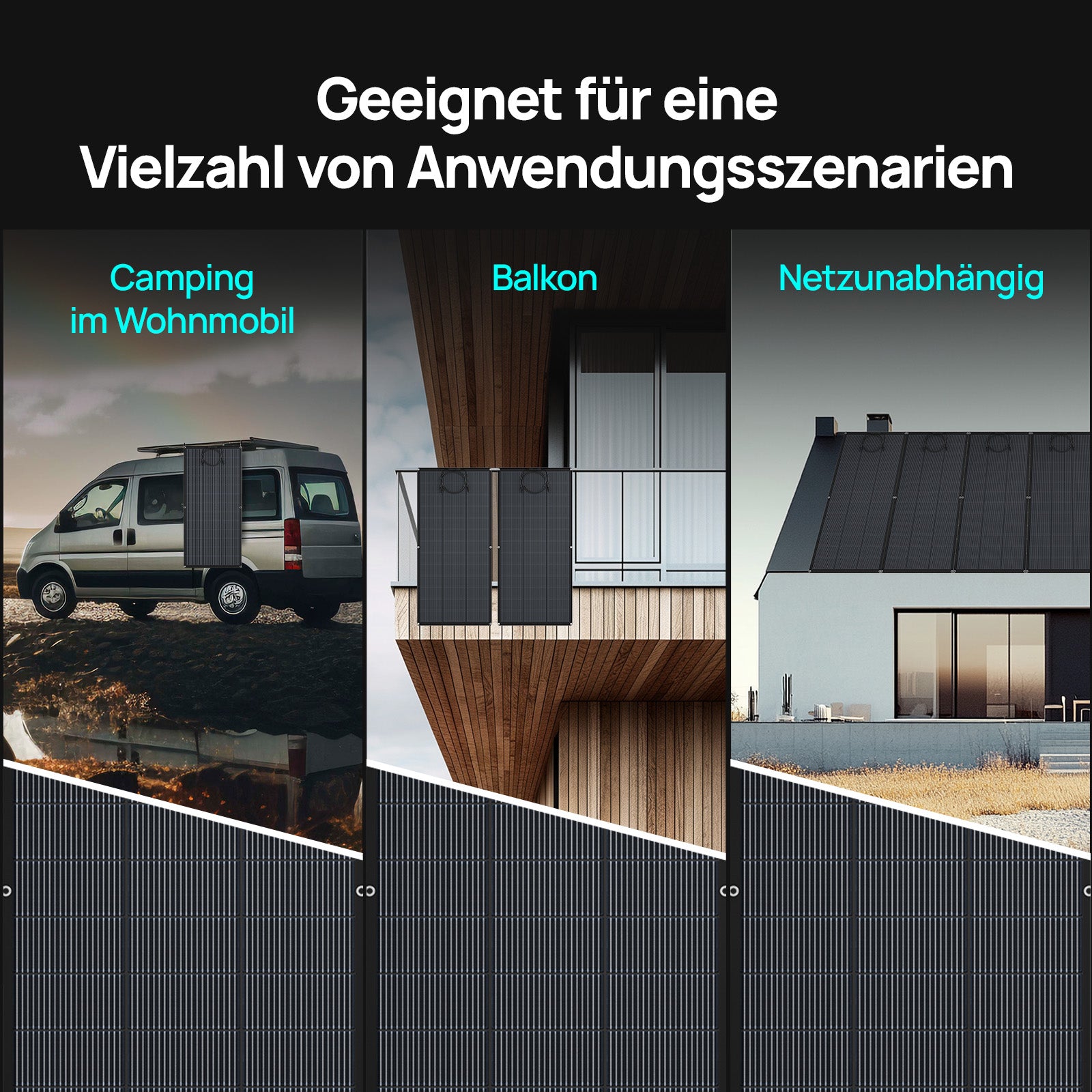 Eco-Worthy 200Wp 24V Flexibles Solarmodul Monokristallin