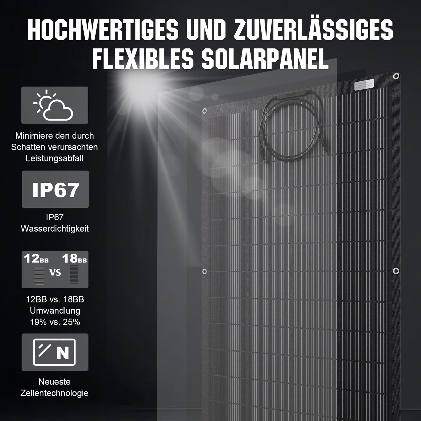 Eco-Worthy 24V 400W Komplettes autarkes Solarsystem