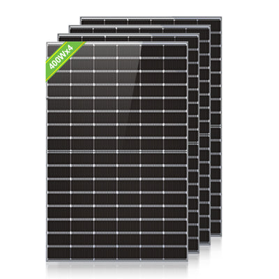 Eco-Worthy 400W*4 1600W N-Typ Monokristall Solarmodul | geeignet für Balkon Solarkraftwerke, netzgekoppelt und netzunabhängig
