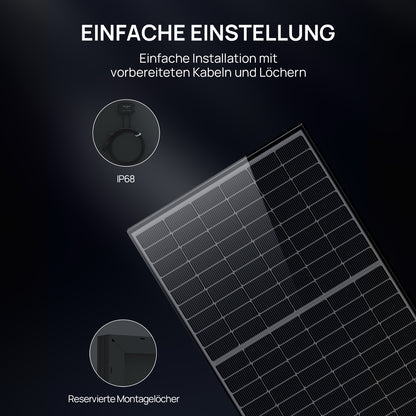 Eco-Worthy 430W*4 N-Typ monokristallines Solarmodul | geeignet für Balkon Photovoltaik | Anlagen und netzgekoppelte sowie netzunabhängige Systeme