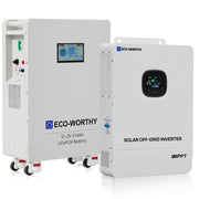Eco-Worthy Heimspeicher Bündel—48V 314AH Lithium Batterie und 48V 10000W Solar Off-Grid All-in-One Wechselrichter