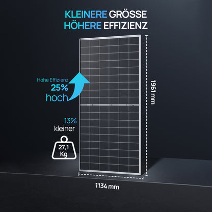 Eco-Worthy 500W monokristallines Solarmodul | geeignet für Balkon Photovoltaik