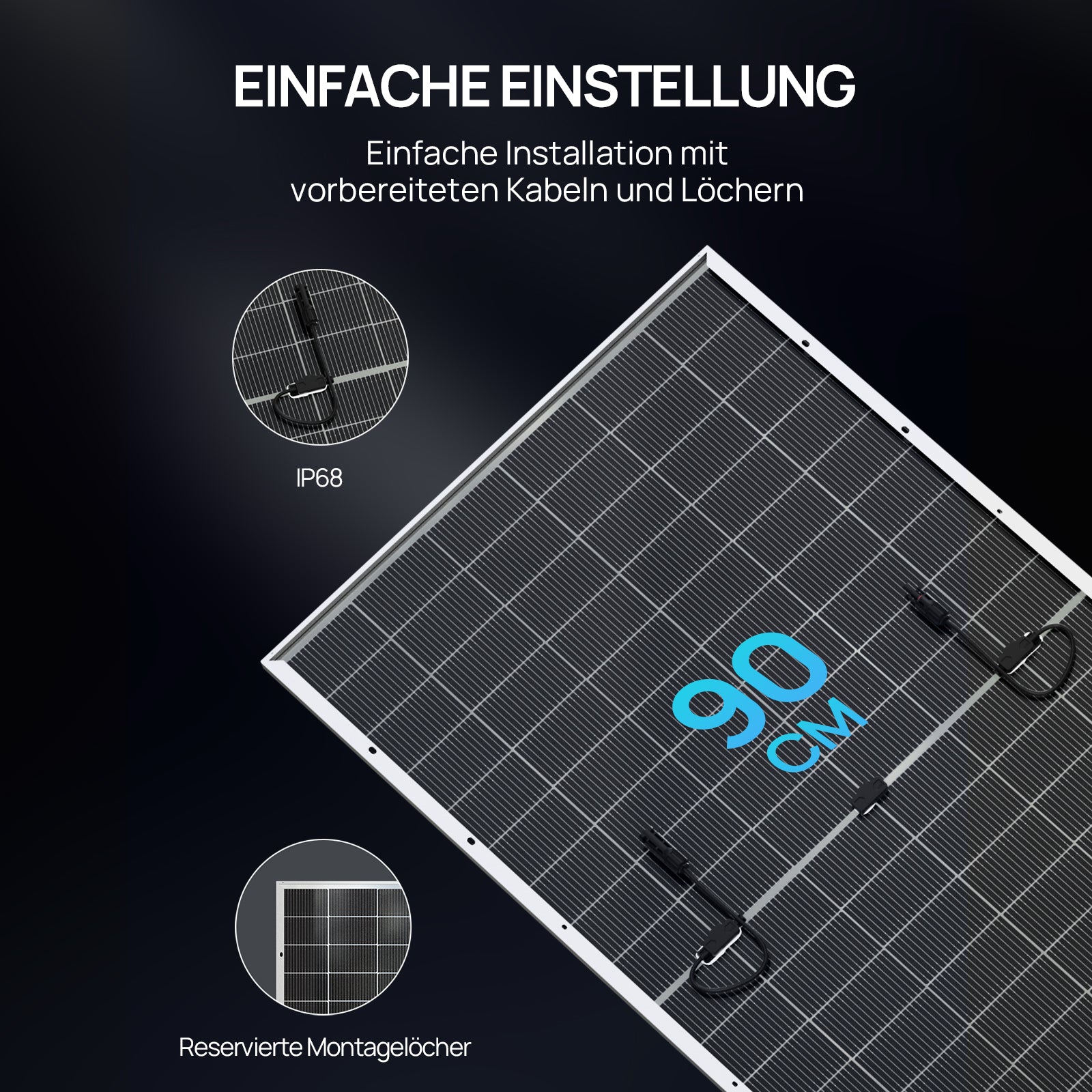 Eco-Worthy 500W monokristallines Solarmodul | geeignet für Balkon Photovoltaik