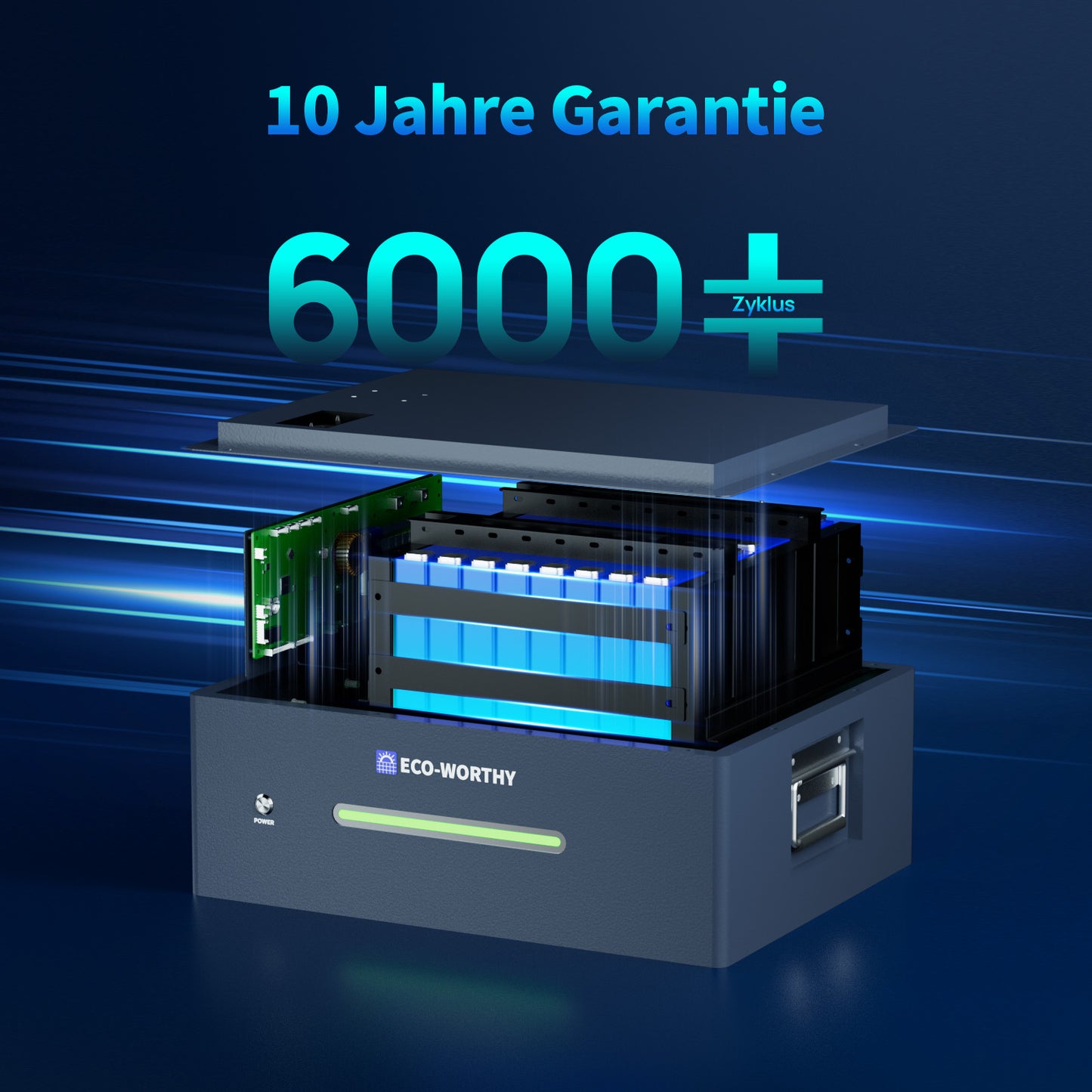 Eco-Worthy ECOVIS 2400 Balkonkraftwerk Speicher | 2400W (2 MPPT) |1600W AC-Laden, 800W Ausgang | Netzgekoppelt/Netzunabhängig Dualmodus