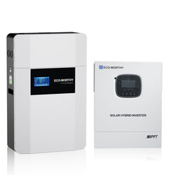 Eco-Worthy Heimspeicher Bündel—48V 100AH Lithium Batterie und 48V 3000W All-in-One-Wechselrichter