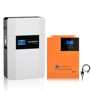 Eco-Worthy Heimspeicher Bündel—48V 100AH Lithium Batterie und 48V 5000W All-in-One-Wechselrichter