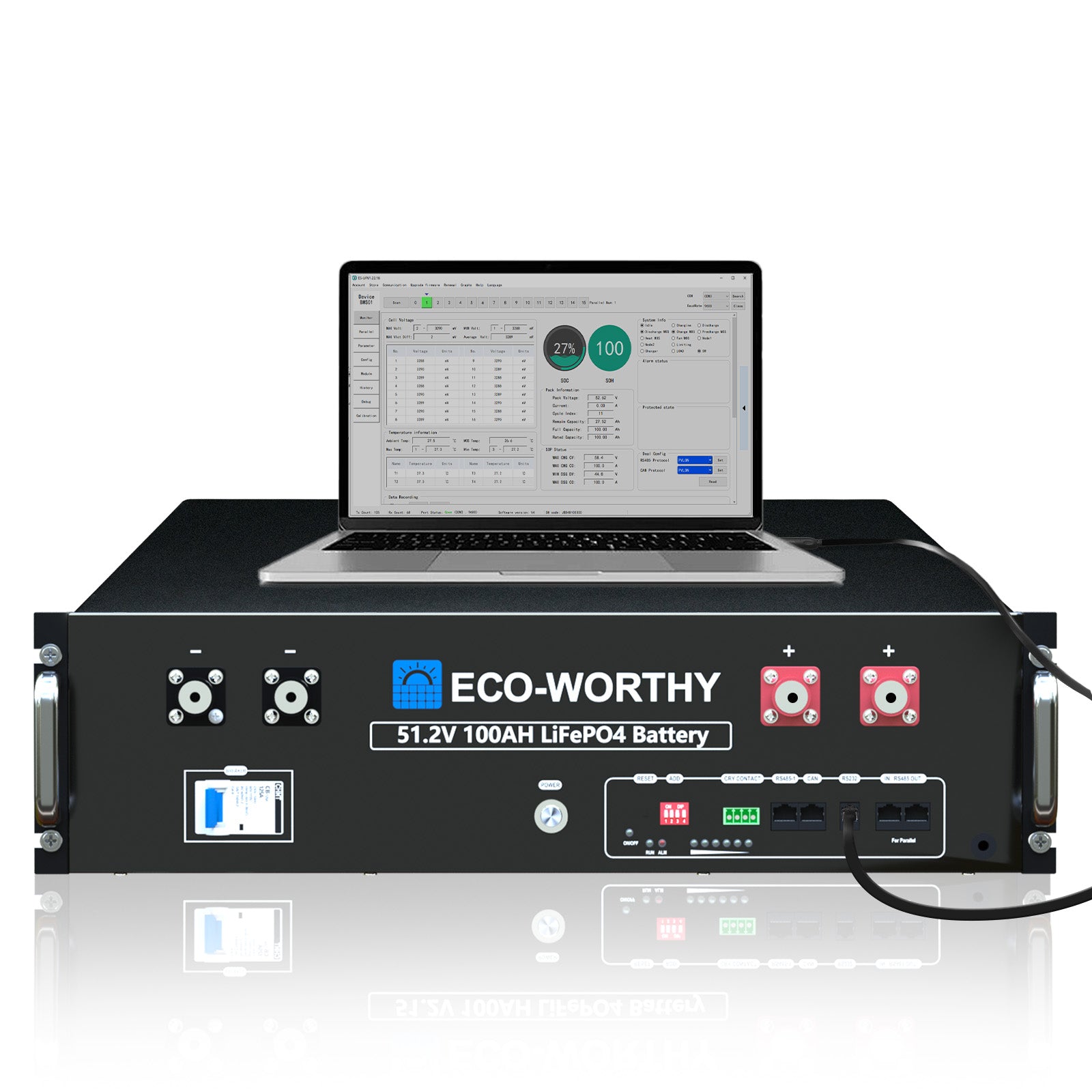Eco-Worthy RS232/RS485-auf-USB-Adapterkabel für Server-Rack-Batterie und PC-Kommunikation
