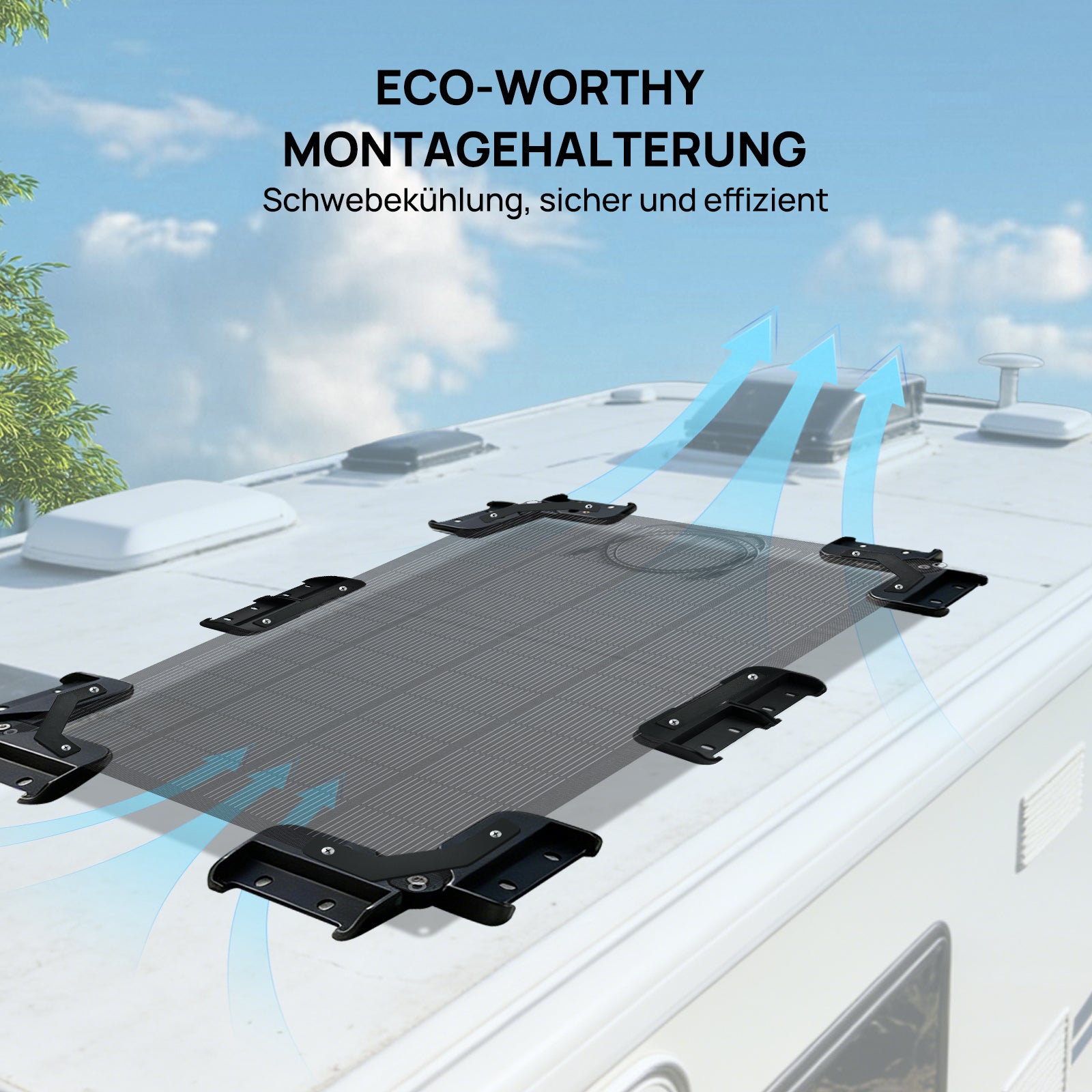 ECO-WORTHY Solarpanel-Halterung—Generalüberholt & Originalverpackt