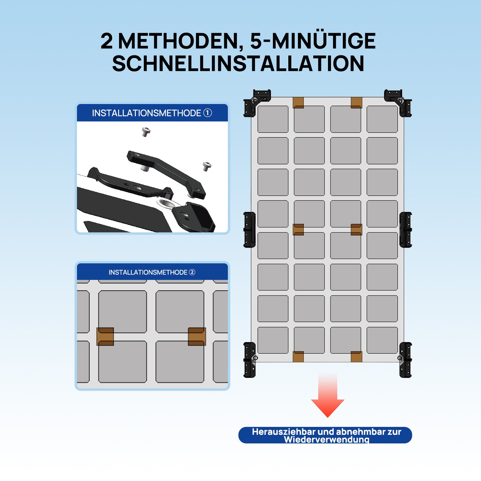 ECO-WORTHY Solarpanel-Halterung—Generalüberholt & Originalverpackt