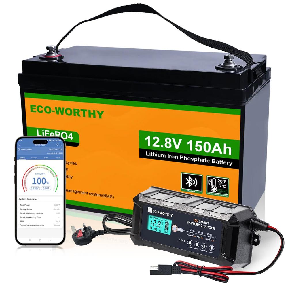 Eco_Worthy_12V_150Ah_LiFePO4_Lithiumbatterie_mit_10A_Smart-Ladegerat