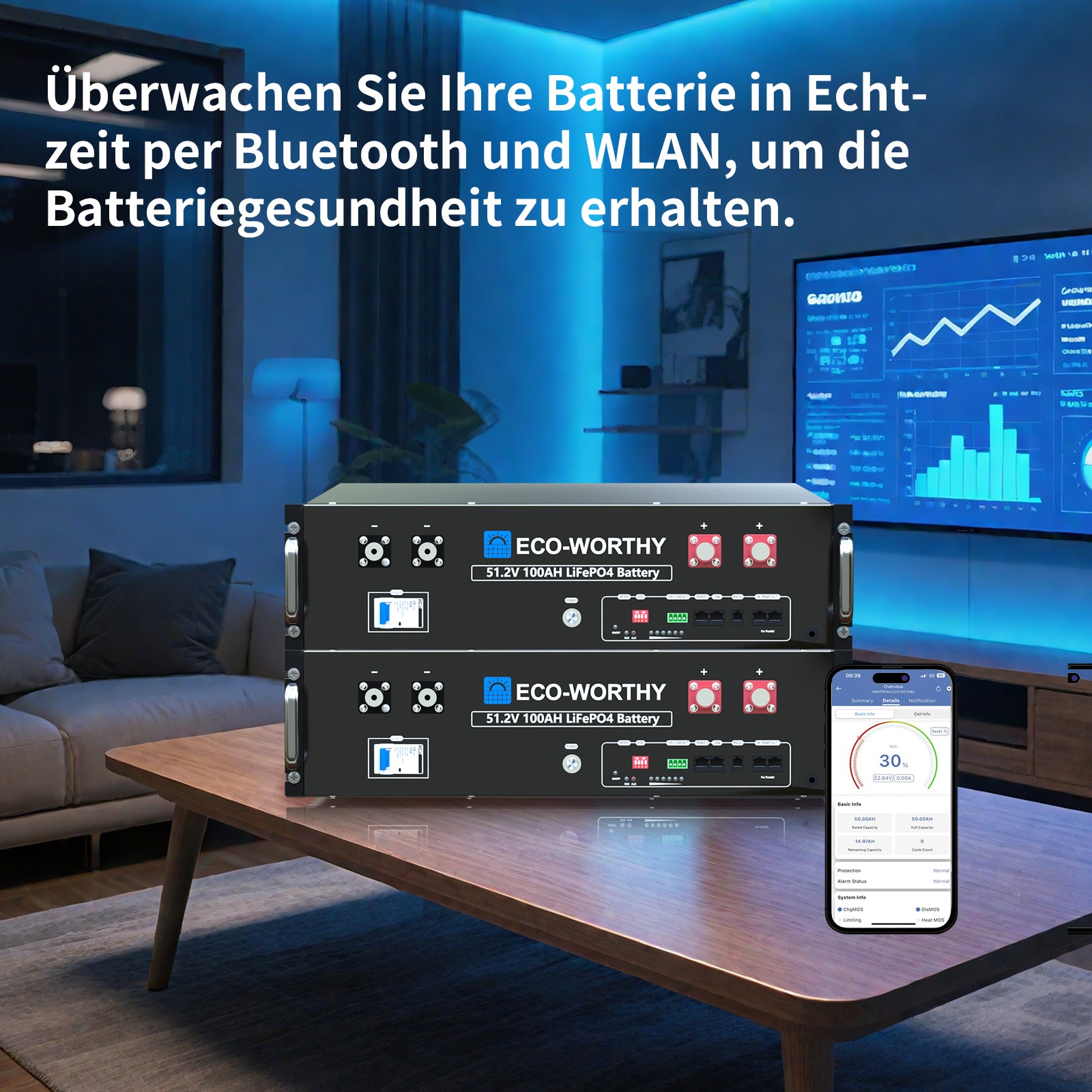 Energiespeicher-Stromversorgungskit_ 15,36 kWh_ ausgestattet_ mit_ 48V_ 100AH_ Lithiumbatterie_ und_ netzanschließbarem_ All-in-One-Wechselrichter_ 12KW 48Vdc-230/400Vac_3