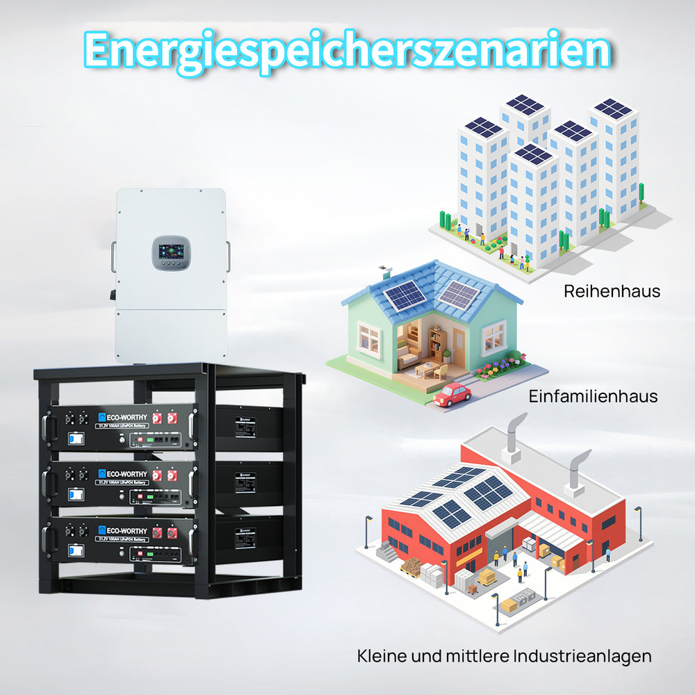 Energiespeicher-Stromversorgungskit_ 15,36 kWh_ ausgestattet_ mit_ 48V_ 100AH_ Lithiumbatterie_ und_ netzanschließbarem_ All-in-One-Wechselrichter_ 12KW 48Vdc-230/400Vac_9