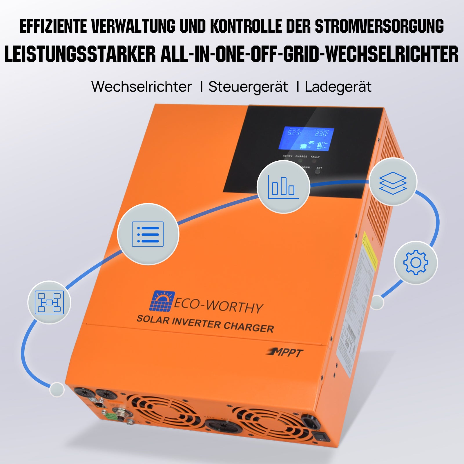 48V 5000W ALL-IN-ONE Wechselrichter:  Wechselrichter ISteuergerat ILadegerat.