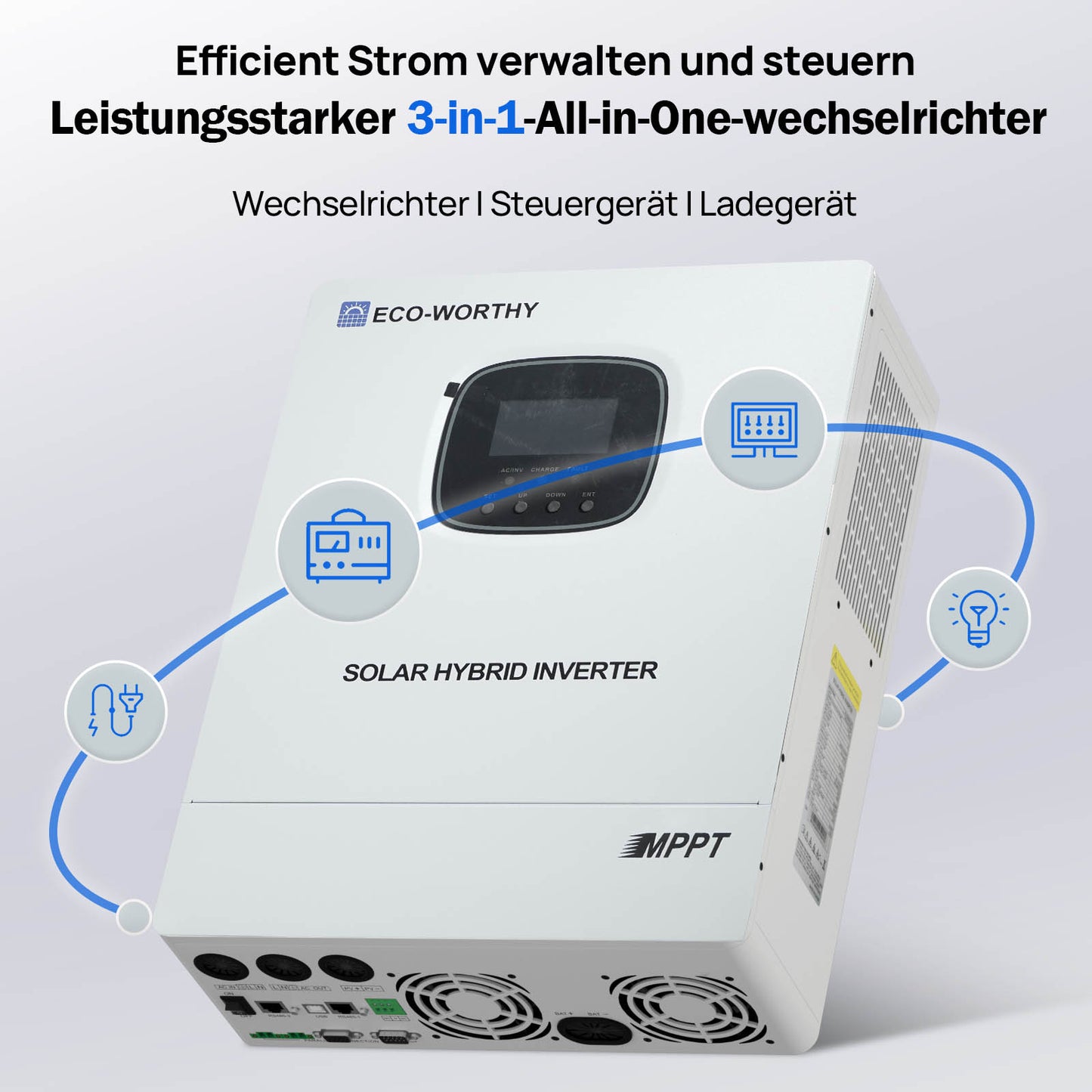 Notstromversorgungssystem__Privathaushalte__mit__48V__100Ah__LiFePO4-Batterie__und__48V__3000W__Hybrid-Wechselrichter__3A