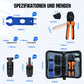 Solar Crimpzangen Set für 2,5/4,0/6,0mm² Solarkabel, 10 Paar Solarstecker + 2 x Solarschlüssel, Set für Solarinstallation, Photovoltaik
