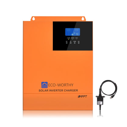 Diagramm zur Funktionsweise des ECO-WORTHY 5000W Solar Wechselrichters.