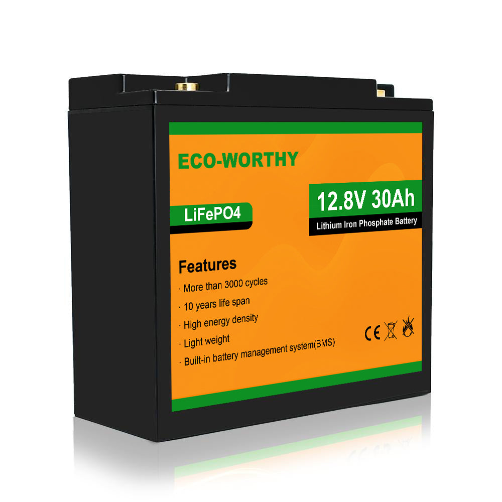 LiFePO4 12V 30Ah Lithium-Eisen-Phosphat-Batterie | ECO-WORTHY