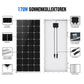 Eco-Worthy 1000Wp 24V (6x170Wp) Komplettset MPPT Solaranlage mit 2,4kWh Lithium Speicher+3kW Wechselrichter