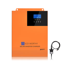 Eco-Worthy 3000W Netzunabhängiger Solar-Wechselrichter—24V DC zu 230V AC
