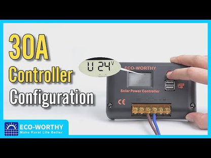 Eco-Worthy 30A 12V/24V PWM Solarladeregler